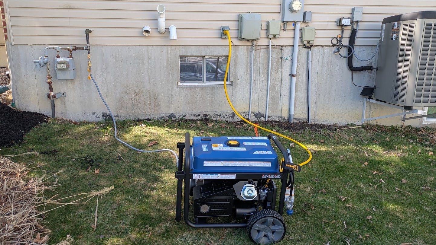 Portable standby generator connected to a home by Benrishi Electrical